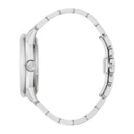 Bulova Sutton 96A267 analog herrklocka med silver urtavla och armband i rostfritt stål
