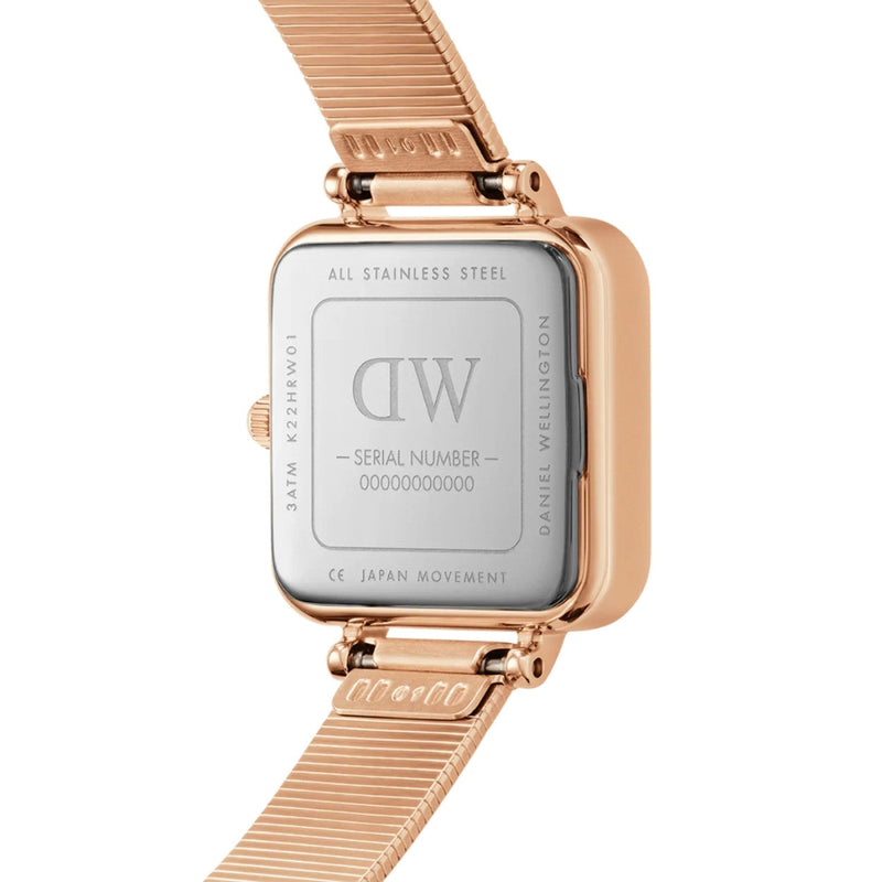Daniel Wellington Quadro Studio DW00100519 analog damklocka med grön urtavla och armband i rostfritt stål
