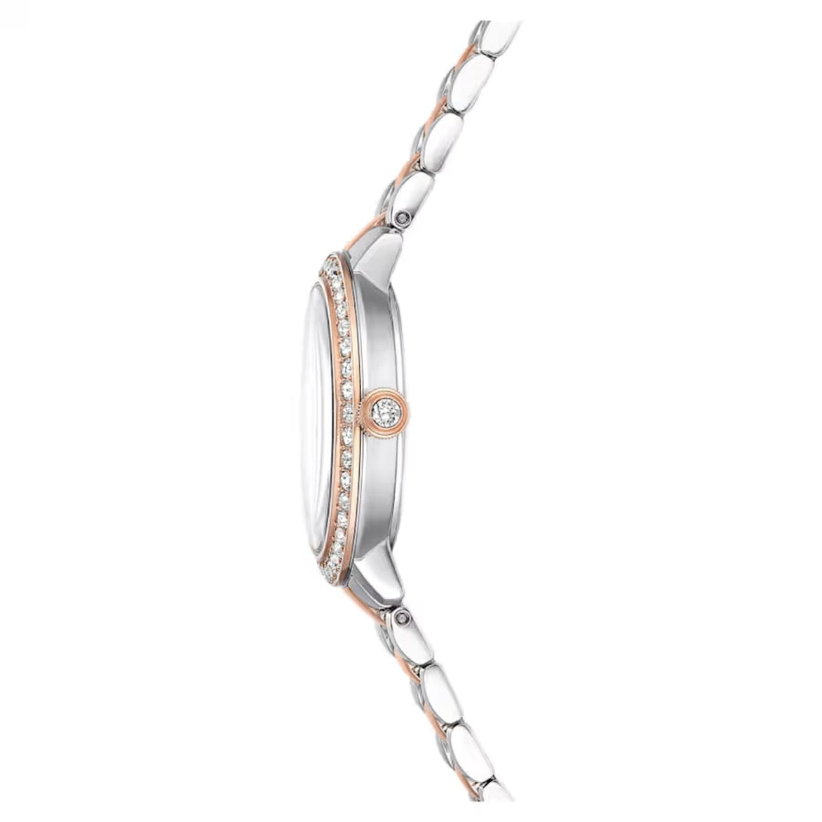 Swarovski Matrix 3-link 5715028 analog damklocka med silver urtavla och armband i rostfritt stål