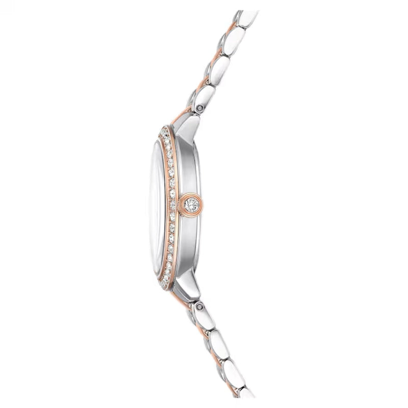 Swarovski Matrix 3-link 5715028 analog damklocka med silver urtavla och armband i rostfritt stål