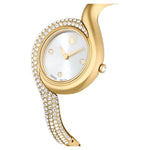 Swarovski Dextera asymmetric 5708030 analog damklocka med guld urtavla och armband i rostfritt stål