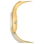 Swarovski Dextera asymmetric 5708030 analog damklocka med guld urtavla och armband i rostfritt stål