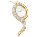 Swarovski Dextera asymmetric 5708030 analog damklocka med guld urtavla och armband i rostfritt stål