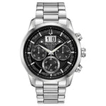 Bulova Sutton Classic 96B319 analog herrklocka med svart urtavla och armband i rostfritt stål