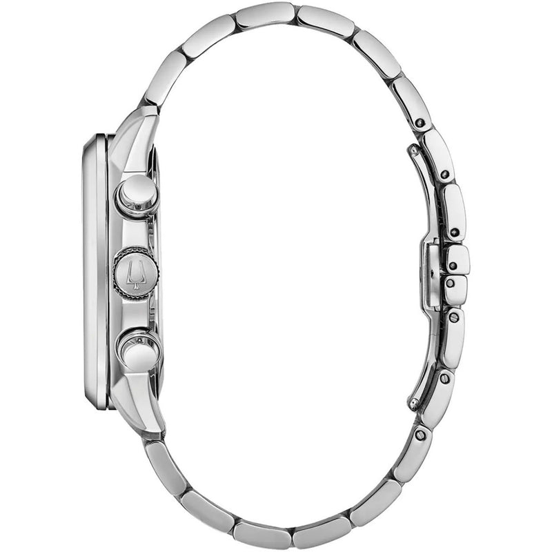 Bulova Sutton Classic 96B319 analog herrklocka med svart urtavla och armband i rostfritt stål
