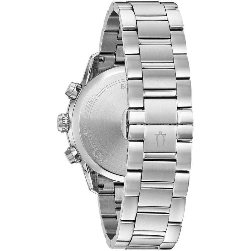 Bulova Sutton Classic 96B319 analog herrklocka med svart urtavla och armband i rostfritt stål
