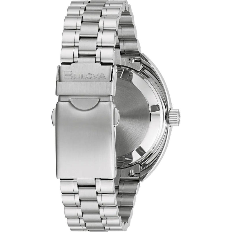 Bulova Oceanographer 96B405 analog herrklocka med blå urtavla och armband i rostfritt stål