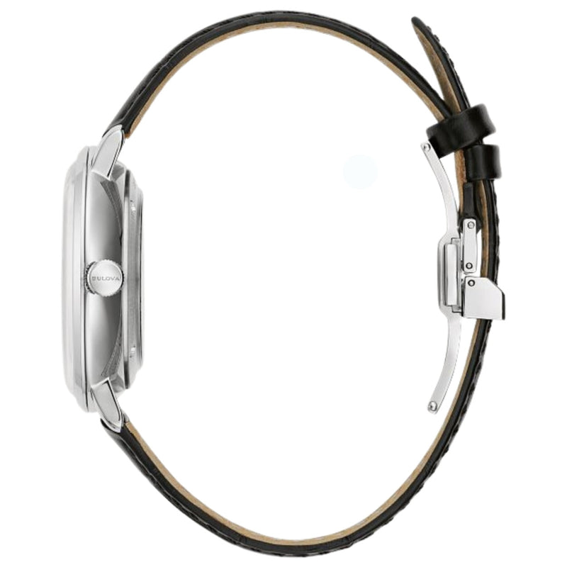 Bulova Rat Pack 96B406 analog herrklocka med flerfärgad urtavla och armband i läder