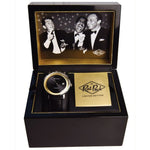 Bulova Rat Pack 96B406 analog herrklocka med flerfärgad urtavla och armband i läder
