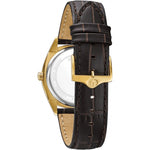 Bulova Classic 97C106 analog herrklocka med silver urtavla och armband i läder