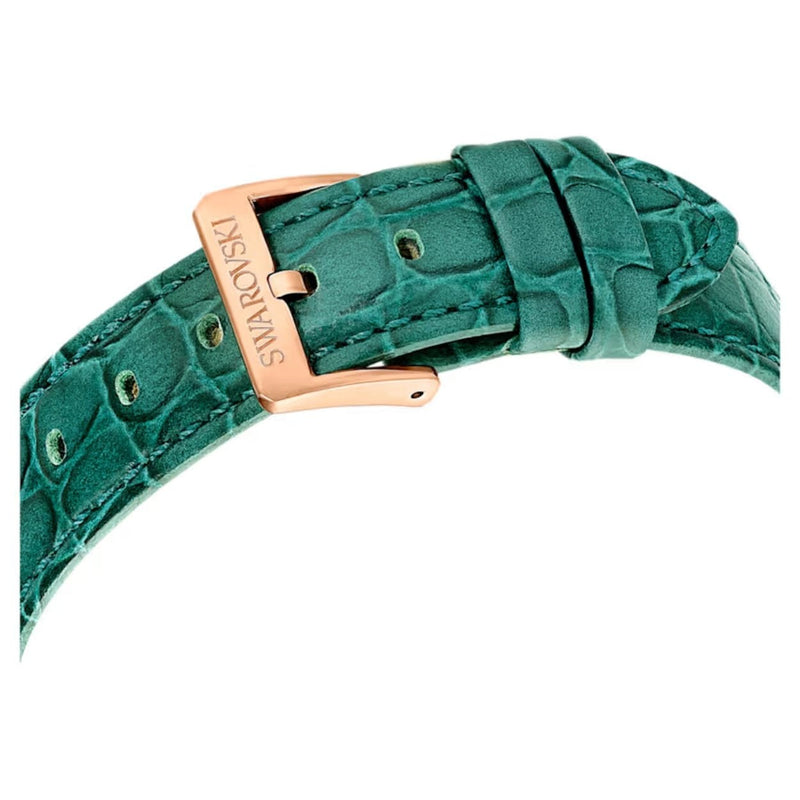 Swarovski Octea chrono 5672931 analog damklocka med grön urtavla och armband i skinn