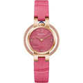 Bulova  Rubaiyat 97R103 analog damklocka med rosa urtavla och armband i läder