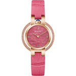 Bulova  Rubaiyat 97R103 analog damklocka med rosa urtavla och armband i läder