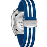 Bulova Shelby Racer Limited Edition 98B452 analog herrklocka med blå urtavla och armband i gummi