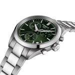 Tissot PR 100 T150.417.11.091.00 analog herrklocka med grön urtavla och armband i rostfritt stål