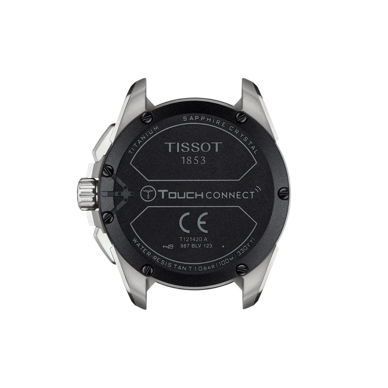 Tissot T-Touch Connect Solar T121.420.44.051.00 analog herrklocka med svart urtavla och armband i titan