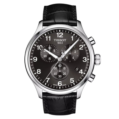 Tissot Chrono XL Classic T116.617.16.057.00 analog herrklocka med svart urtavla och armband i läder