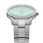 Daniel Wellington Iconic Link DW00100537 analog damklocka med grön urtavla och armband i rostfritt stål