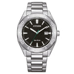 Citizen Eco-Drive BM7631-52E analog herrklocka med svart urtavla och armband i rostfritt stål