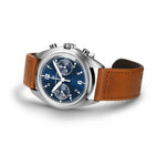 Hamilton Khaki Aviation Pioneer H76409540 analog herrklocka med blå urtavla och armband i läder