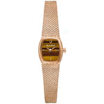 Bulova Classic Goddess of Time 97L185 analog damklocka med brun urtavla och armband i rostfritt stål
