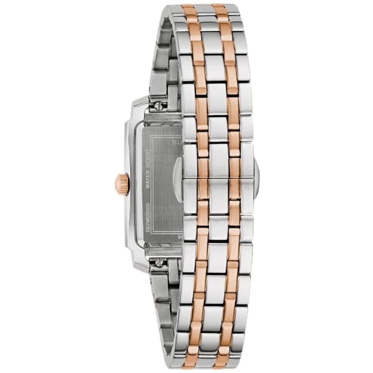 Bulova Sutton 98L328 analog damklocka med vit urtavla och armband i rostfritt stål