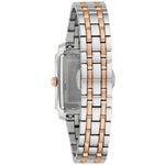 Bulova Sutton 98L328 analog damklocka med vit urtavla och armband i rostfritt stål