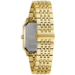 Bulova Tony Bennett Gold 97B236 analog herrklocka med silver urtavla och armband i rostfritt stål