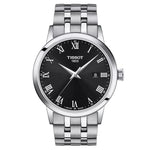 Tissot Classic Dream T129.410.11.053.00 analog herrklocka med svart urtavla och armband i rostfritt stål