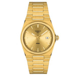 Tissot PRX T137.210.33.021.00 analog damklocka med guld urtavla och armband i rostfritt stål