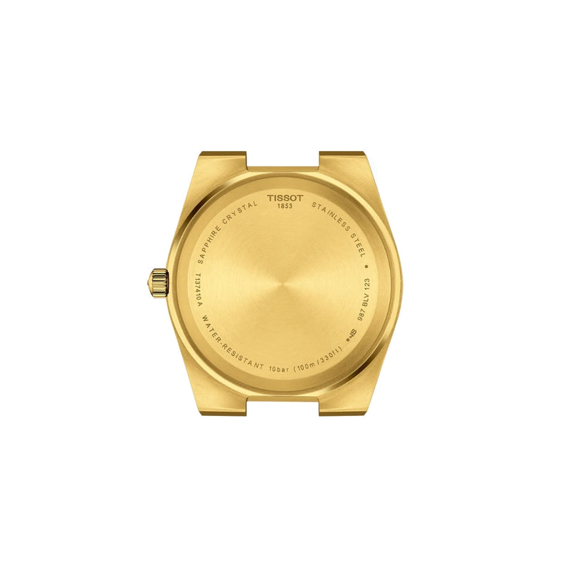 Tissot PRX T137.410.33.021.00 analog herrklocka med guld urtavla och armband i rostfritt stål