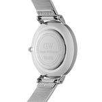 Daniel Wellington Petite Lumine DW00100592 analog damklocka med vit urtavla och armband i rostfritt stål