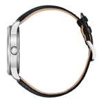 Citizen Eco-Drive Classic BM8550-14A analog herrklocka med vit urtavla och armband i läder