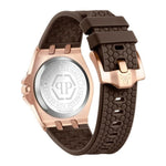 Philipp Plein Plein Extreme PWJAA0422 analog damklocka med brun urtavla och armband i gummi