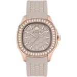 Philipp Plein Spectre PWTAA0423 analog damklocka med beige urtavla och armband i gummi