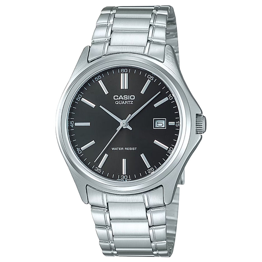 Casio Timeless MTP-1183PA-1AEG analog herrklocka med svart urtavla och armband i rostfritt stål