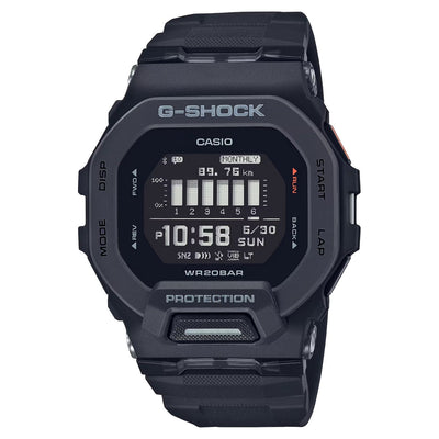 Casio G-Shock GBD-200-1ER digital herrklocka med svart urtavla och armband i resin