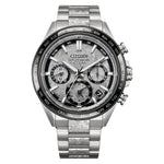 Citizen Attesa Recrystallized Titanium CC4076-65A analog herrklocka med grå urtavla och armband i titan