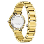 Citizen L Eco-Drive EM1092-64D analog damklocka med vit urtavla och armband i rostfritt stål