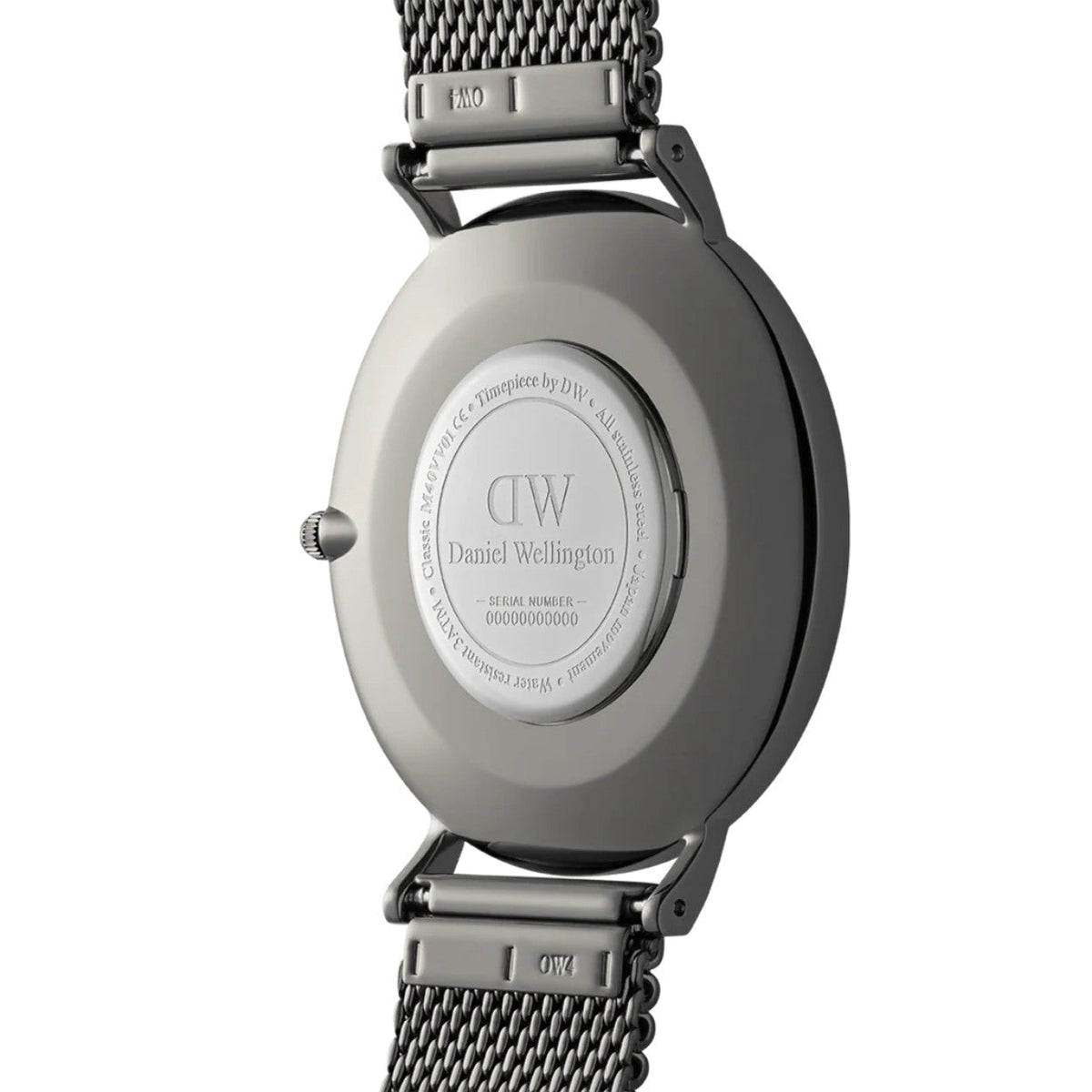 Daniel Wellington Classic Mesh DW00100630 analog herrklocka med grå urtavla och armband i rostfritt stål