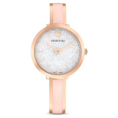Swarovski Crystalline Deligh 5642221 analog damklocka med vit urtavla och armband i rostfritt stål