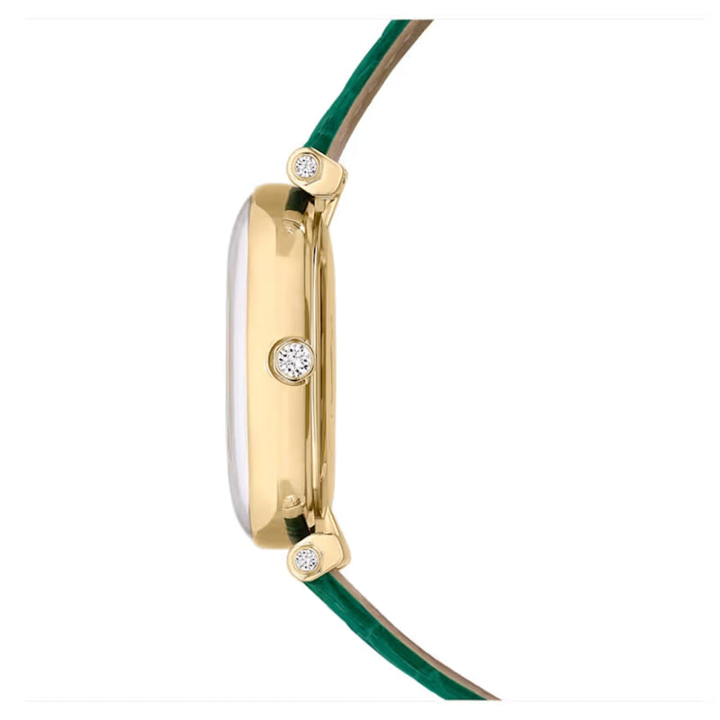 Swarovski Crystalline wonder 5656893 analog damklocka med vit urtavla och armband i skinn