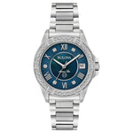 Bulova Marine Star 96R215 analog damklocka med blå urtavla och armband i rostfritt stål