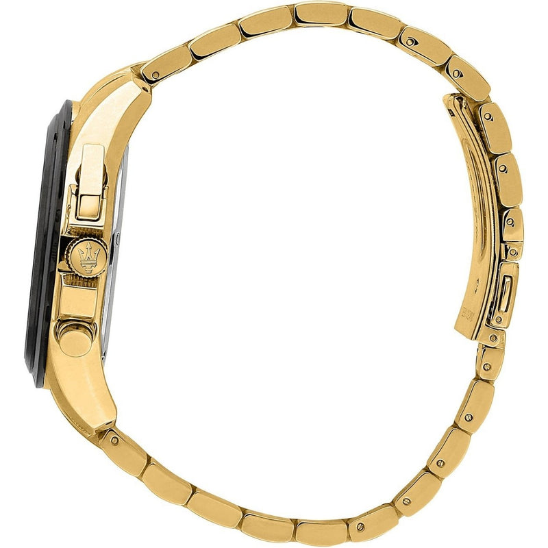 Maserati Traguardo R8873612058 analog herrklocka med svart urtavla och armband i rostfritt stål