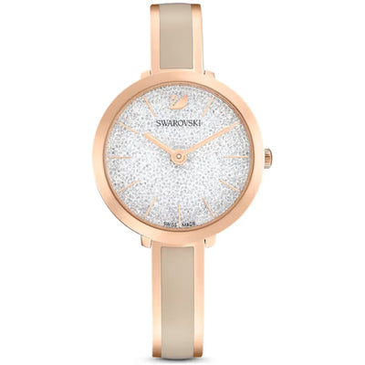 Swarovski Crystalline delight 5642218 analog damklocka med roséguld urtavla och armband i rostfritt stål