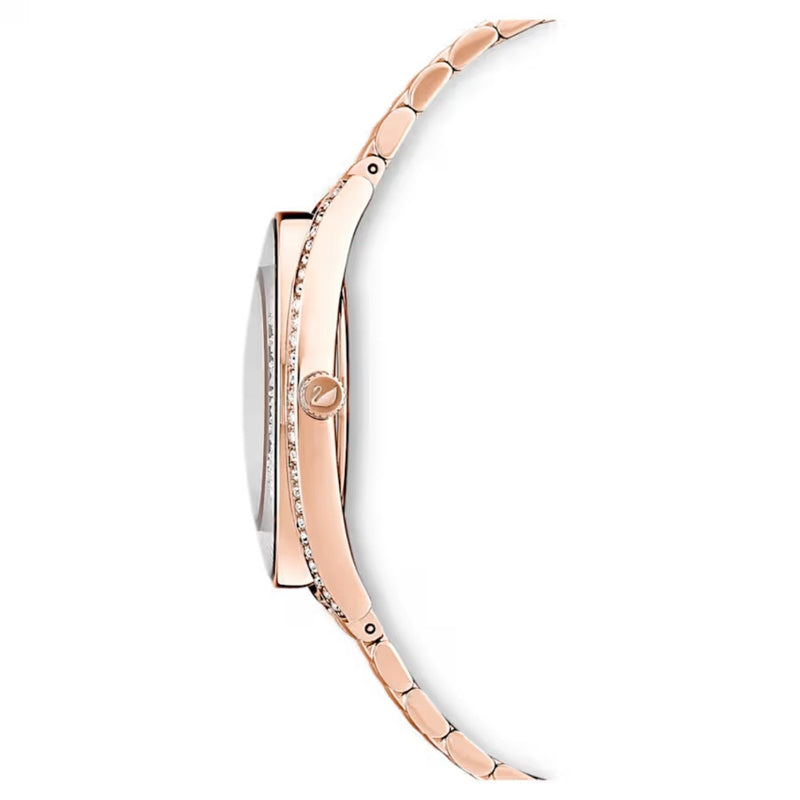 Swarovski Crystalline aura 5519459 analog damklocka med vit urtavla och armband i rostfritt stål