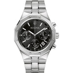 Bulova Precisionist Classic 96B410 analog herrklocka med svart urtavla och armband i rostfritt stål