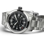 Hamilton Khaki Field Auto H70455133 analog herrklocka med svart urtavla och armband i rostfritt stål