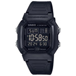 Casio Timeless W-800H-1BVES digital herrklocka med svart urtavla och armband i resin