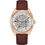 Bulova Classic 97A175 analog herrklocka med silver urtavla och armband i läder